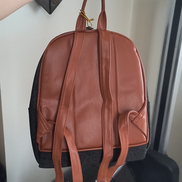 Bebe Charcoal and Tan Backpack main image 5